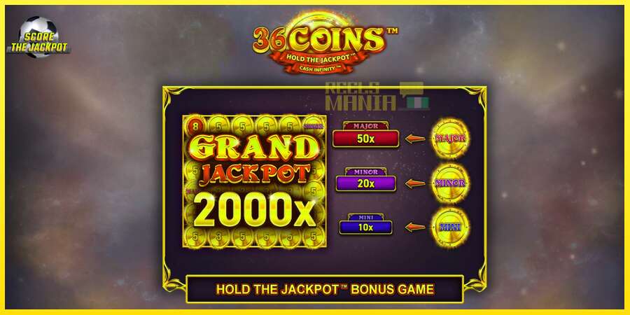 Riktiga pengar med en spelautomat 36 Coins Score The Jackpot, bild 1