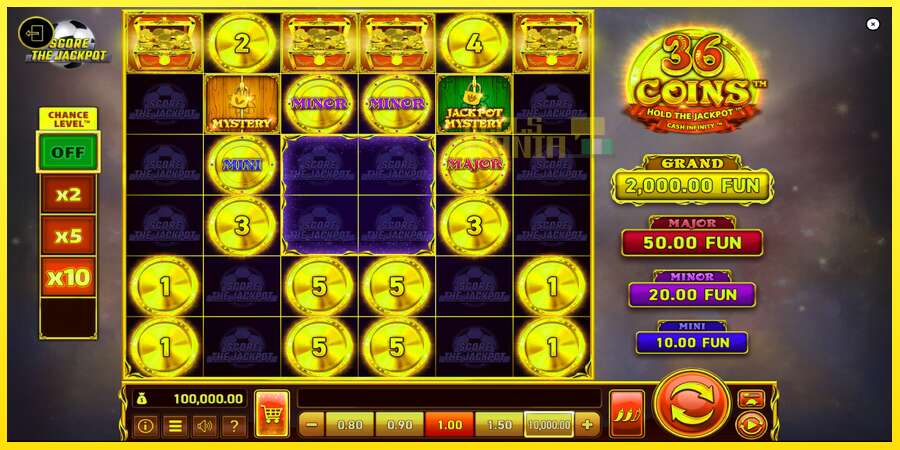 Riktiga pengar med en spelautomat 36 Coins Score The Jackpot, bild 2