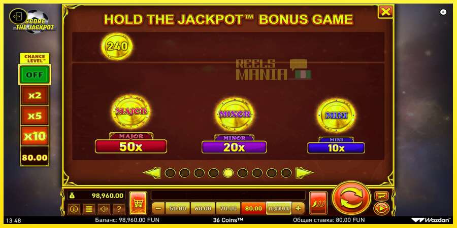 Riktiga pengar med en spelautomat 36 Coins Score The Jackpot, bild 7