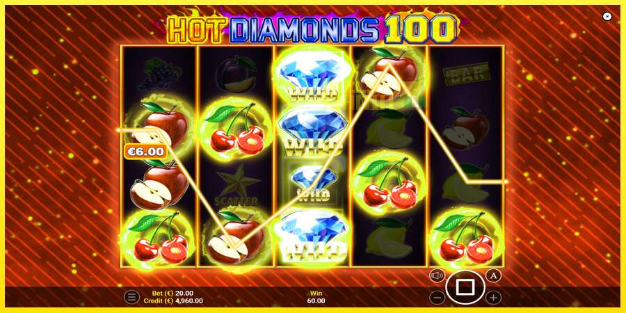 Riktiga pengar med en spelautomat Hot Diamonds 100, bild 3