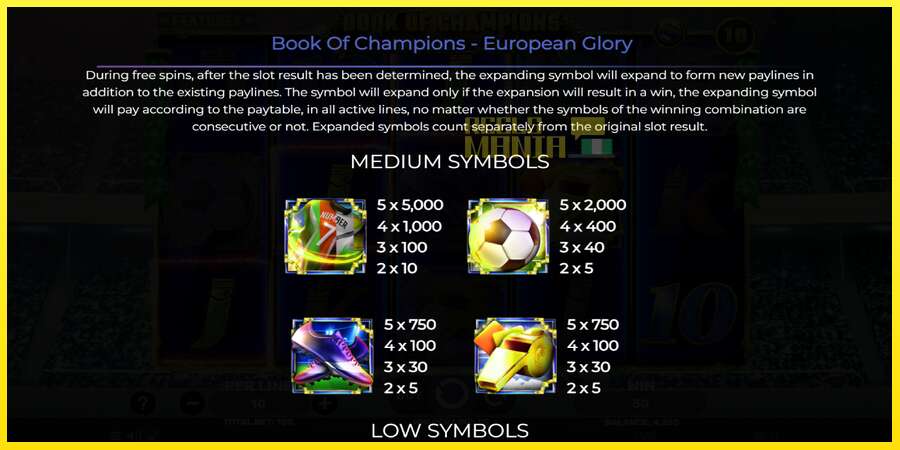 Riktiga pengar med en spelautomat Book of Champions - European Glory, bild 5