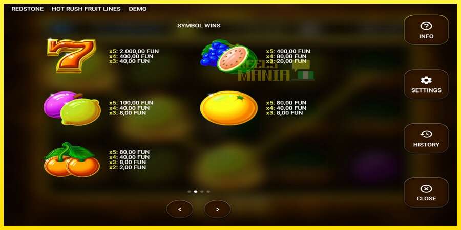 Riktiga pengar med en spelautomat Hot Rush Fruit Lines, bild 5