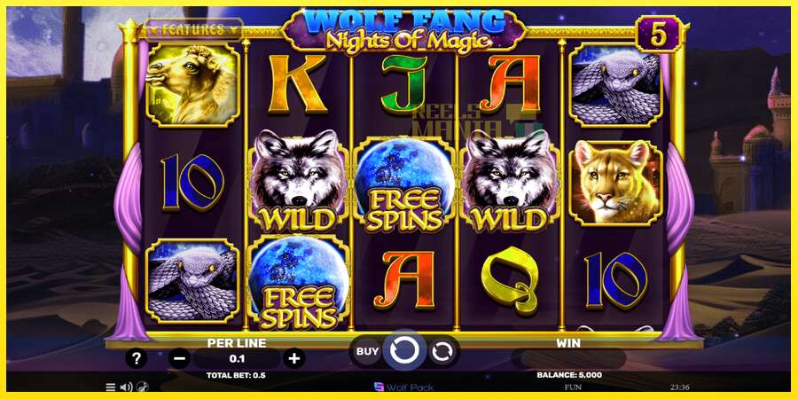 Riktiga pengar med en spelautomat Wolf Fang - Nights of Magic, bild 2