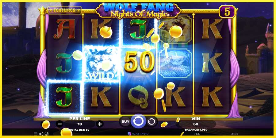 Riktiga pengar med en spelautomat Wolf Fang - Nights of Magic, bild 3