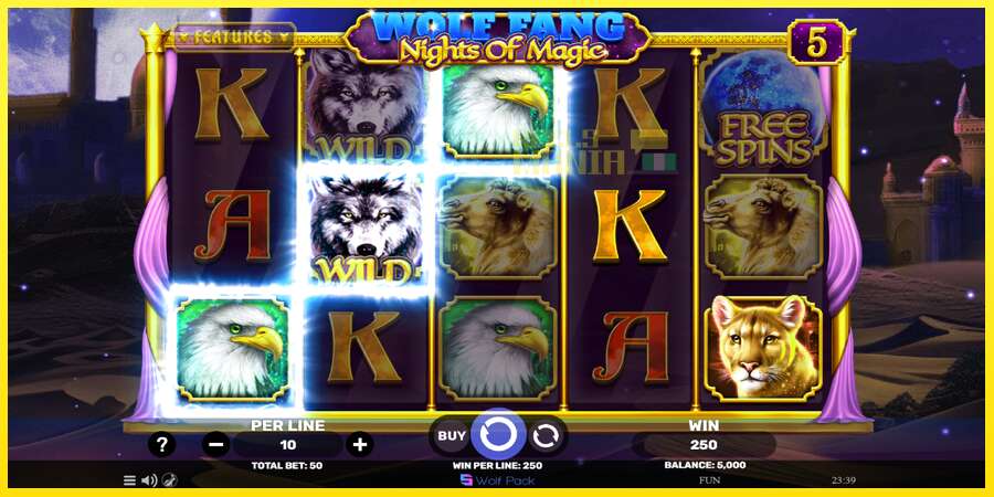 Riktiga pengar med en spelautomat Wolf Fang - Nights of Magic, bild 4