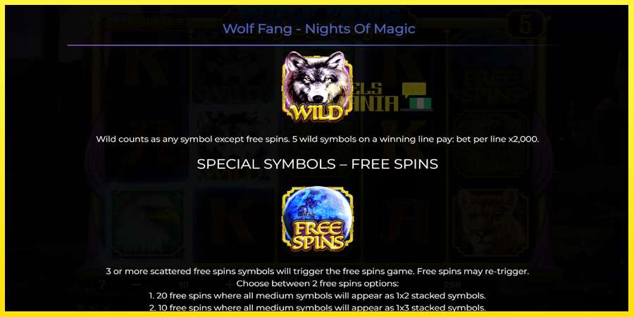 Riktiga pengar med en spelautomat Wolf Fang - Nights of Magic, bild 5