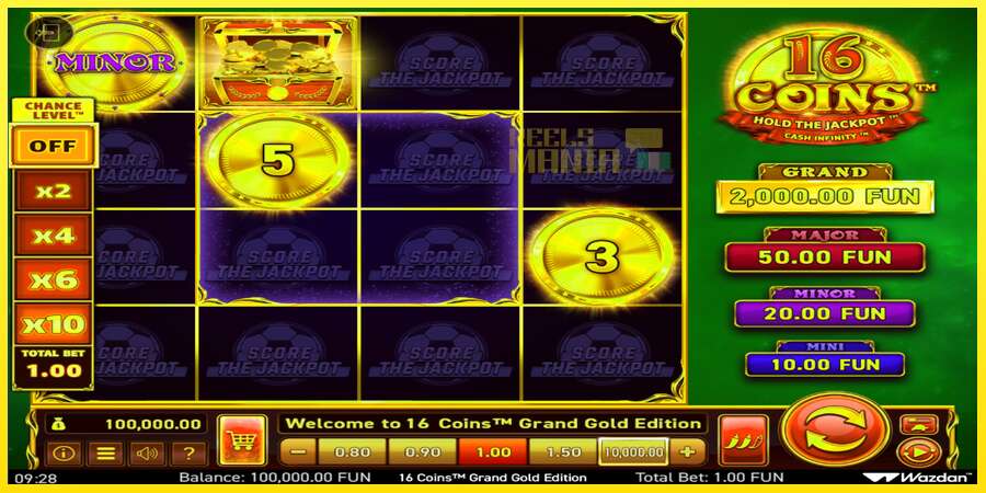 Riktiga pengar med en spelautomat 16 Coins Grand Gold Edition Score The Jackpot, bild 2