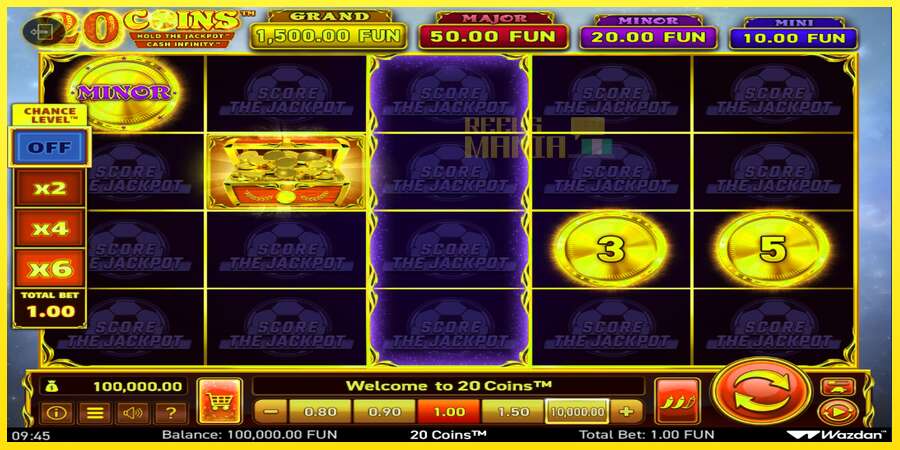 Riktiga pengar med en spelautomat 20 Coins Score The Jackpot, bild 2