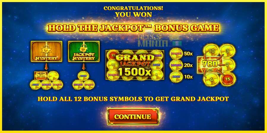 Riktiga pengar med en spelautomat 12 Coins Grand Gold Edition Score The Jackpot, bild 3