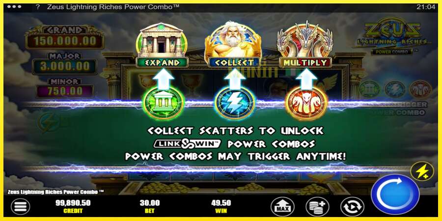 Riktiga pengar med en spelautomat Zeus Lightning Riches Power Combo, bild 5