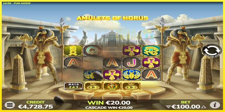 Riktiga pengar med en spelautomat Amulets of Horus, bild 3