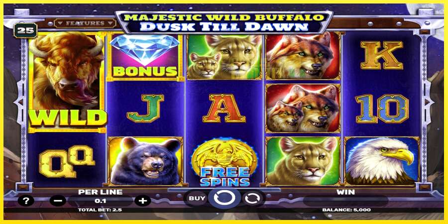 Riktiga pengar med en spelautomat Majestic Wild Buffalo - Dusk Till Dawn, bild 1