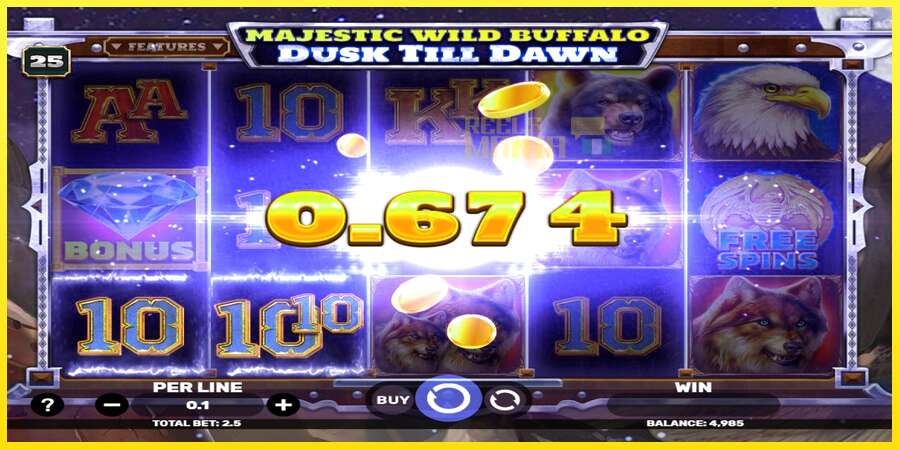 Riktiga pengar med en spelautomat Majestic Wild Buffalo - Dusk Till Dawn, bild 2