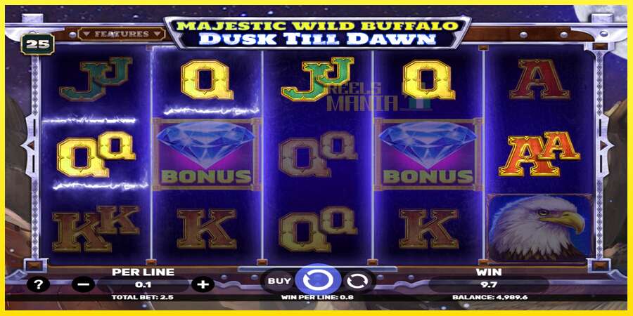 Riktiga pengar med en spelautomat Majestic Wild Buffalo - Dusk Till Dawn, bild 3