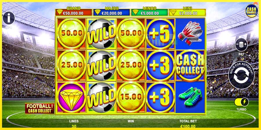 Riktiga pengar med en spelautomat Football Cash Collect PowerPlay Jackpot, bild 2