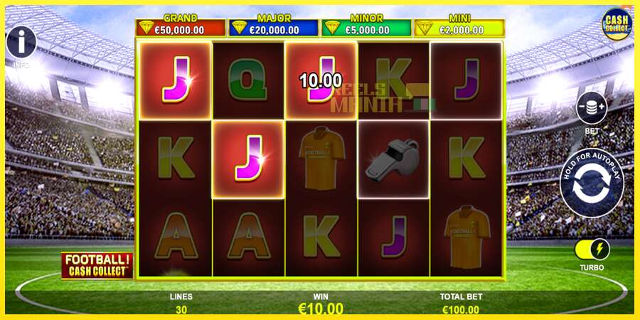 Riktiga pengar med en spelautomat Football Cash Collect PowerPlay Jackpot, bild 4