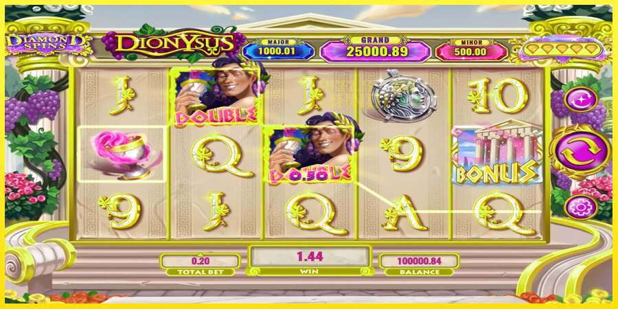 Riktiga pengar med en spelautomat Diamond Spins Dionysus, bild 2