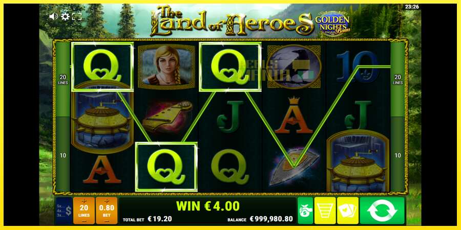 Riktiga pengar med en spelautomat The Land of Heroes Golden Nights, bild 3