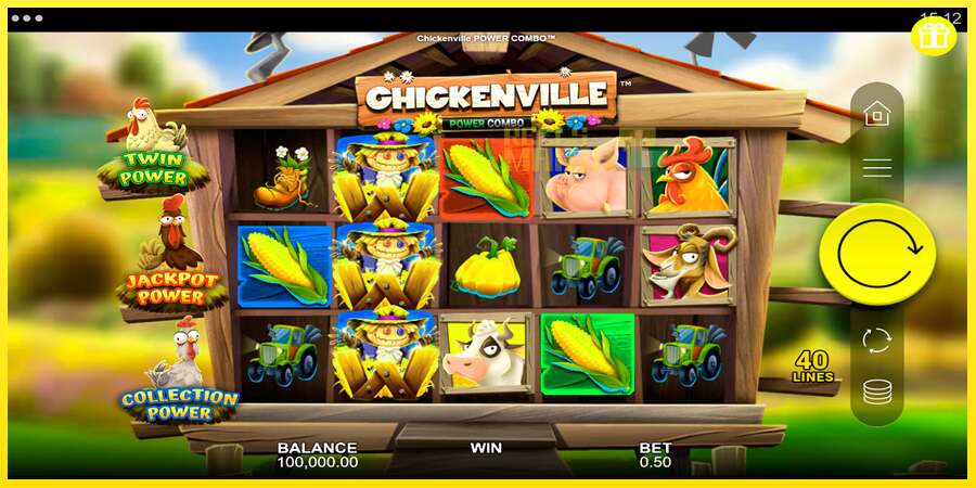 Riktiga pengar med en spelautomat Chickenville Power Combo, bild 1