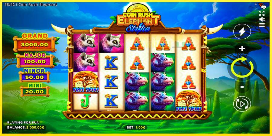 Riktiga pengar med en spelautomat Coin Rush: Elephant Strike, bild 1