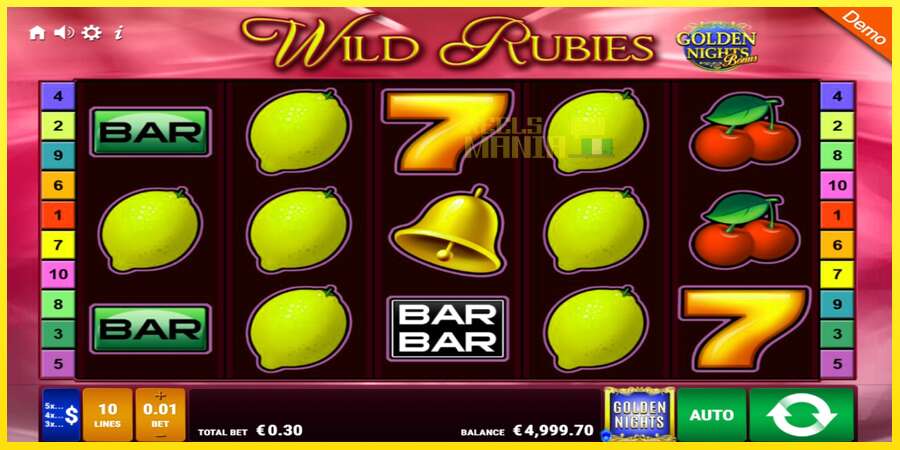 Riktiga pengar med en spelautomat Wild Rubies Golden Nights, bild 2