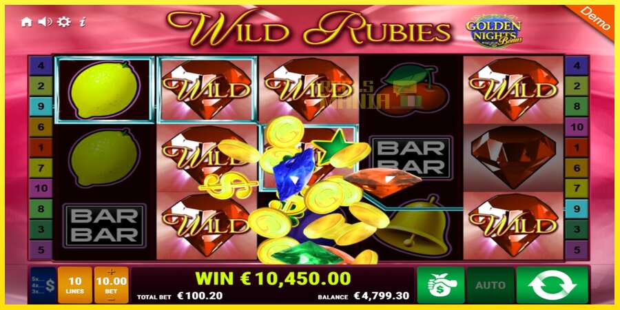 Riktiga pengar med en spelautomat Wild Rubies Golden Nights, bild 3