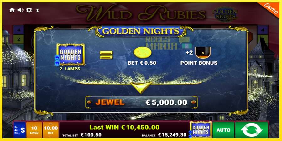 Riktiga pengar med en spelautomat Wild Rubies Golden Nights, bild 4