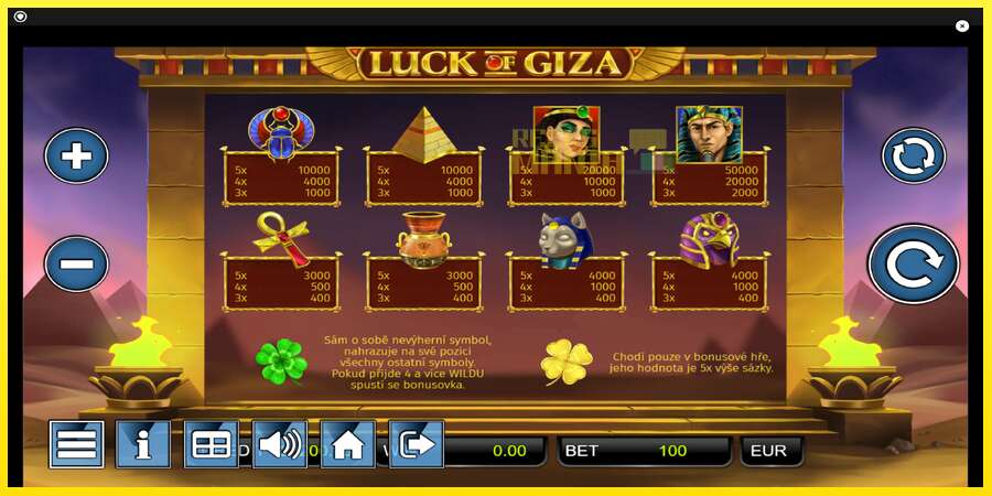 Riktiga pengar med en spelautomat Luck of Giza, bild 5