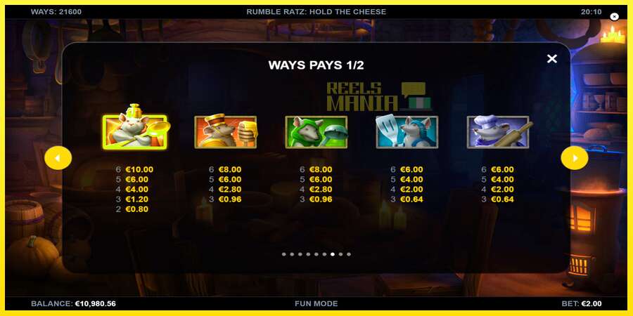 Riktiga pengar med en spelautomat Rumble Ratz Hold the Cheese, bild 6