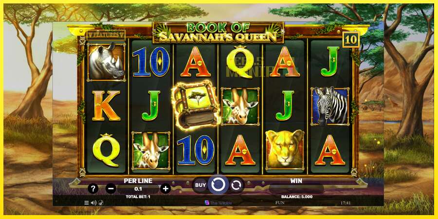 Riktiga pengar med en spelautomat Book of Savannahs Queen, bild 2