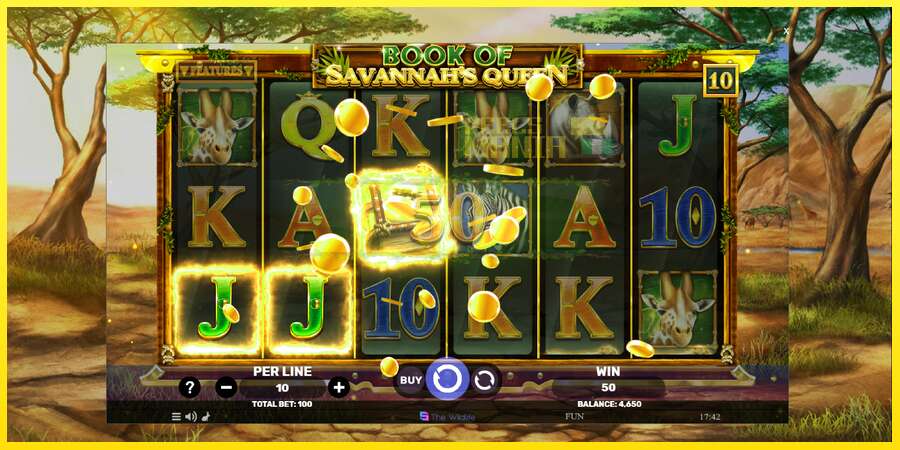 Riktiga pengar med en spelautomat Book of Savannahs Queen, bild 3