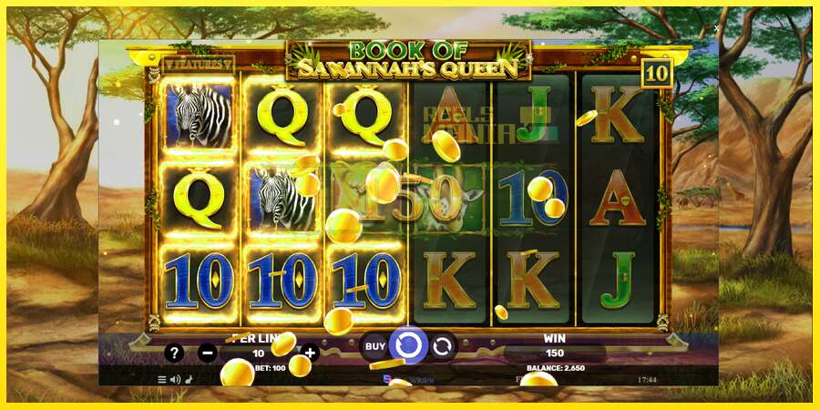 Riktiga pengar med en spelautomat Book of Savannahs Queen, bild 4