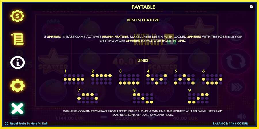 Riktiga pengar med en spelautomat Royal Fruits 9: Hold N Link, bild 7