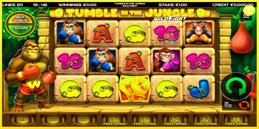 Riktiga pengar med en spelautomat Tumble in the Jungle Wild Fight, bild 1