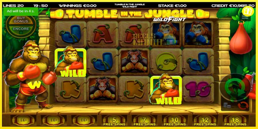 Riktiga pengar med en spelautomat Tumble in the Jungle Wild Fight, bild 4