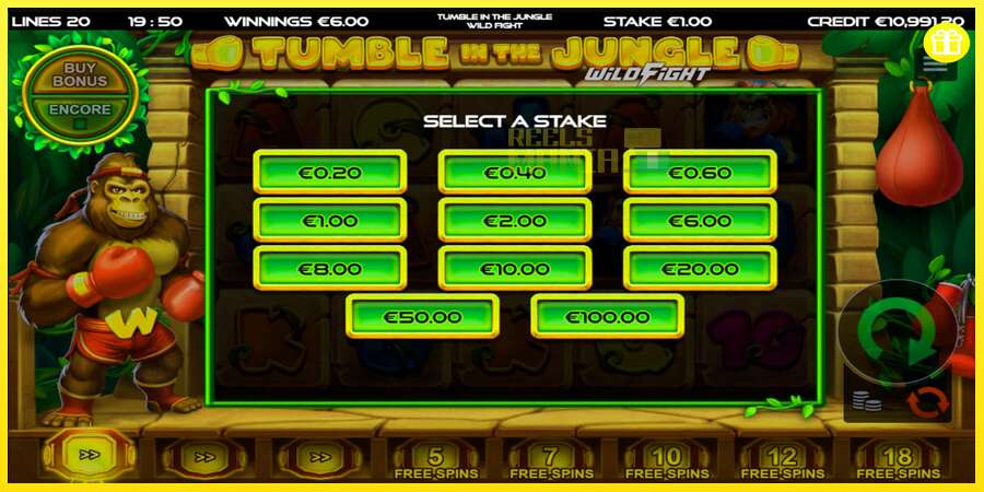 Riktiga pengar med en spelautomat Tumble in the Jungle Wild Fight, bild 5