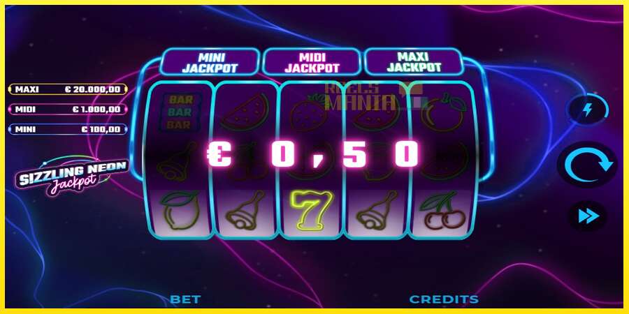 Riktiga pengar med en spelautomat Sizzling Neon Jackpot, bild 2