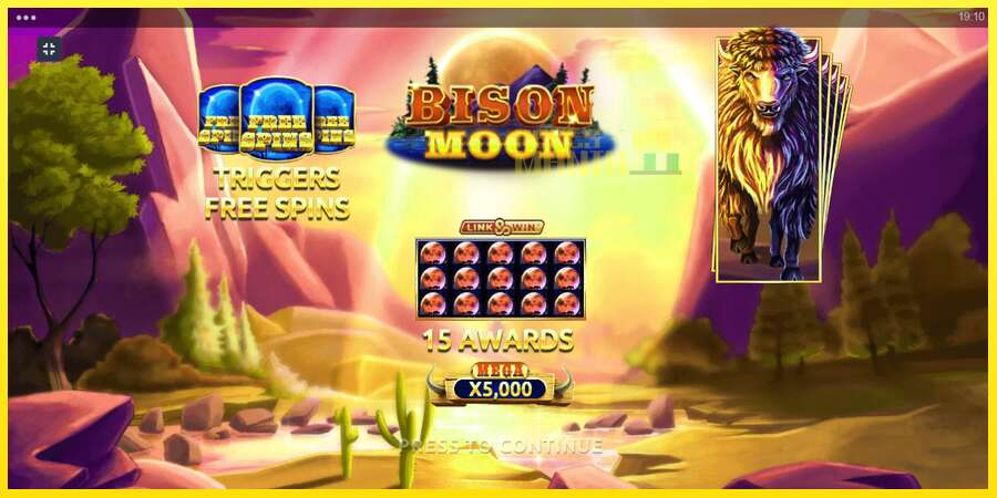 Riktiga pengar med en spelautomat Bison Moon Megaways, bild 1