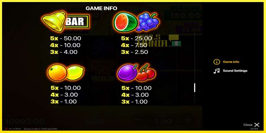 Riktiga pengar med en spelautomat Sunny Fruits 2: Hold and Win, bild 7