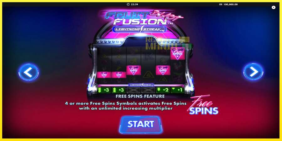 Riktiga pengar med en spelautomat Fruit Fusion Blast Lightning Reels, bild 1