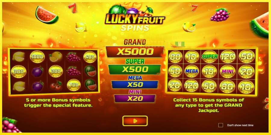 Riktiga pengar med en spelautomat Lucky Fruit Spins Bonus Buy, bild 1