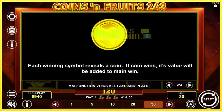 Riktiga pengar med en spelautomat Coinsn Fruits 243, bild 6