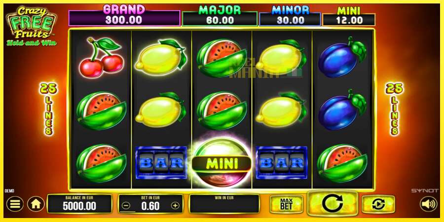 Riktiga pengar med en spelautomat Crazy Free Fruits, bild 1