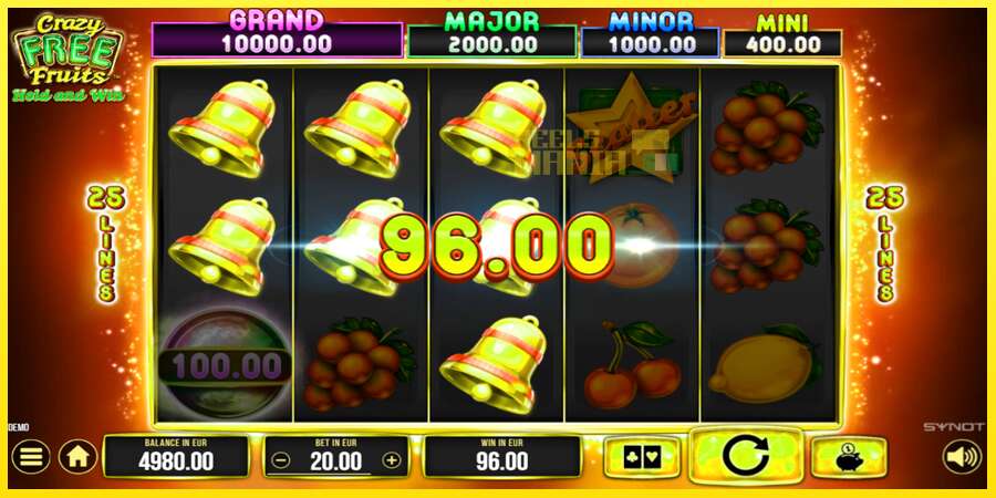 Riktiga pengar med en spelautomat Crazy Free Fruits, bild 2