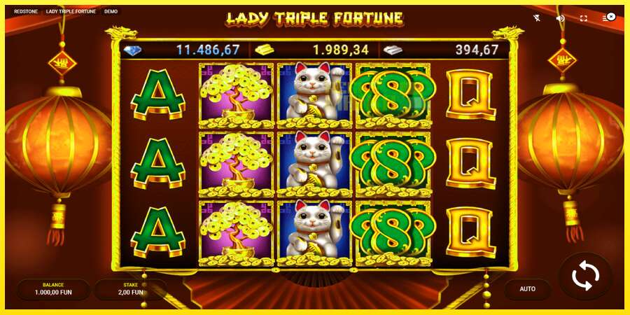 Riktiga pengar med en spelautomat Lady Triple Fortune, bild 2