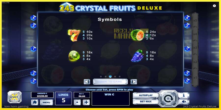 Riktiga pengar med en spelautomat 243 Crystal Fruits Deluxe, bild 6