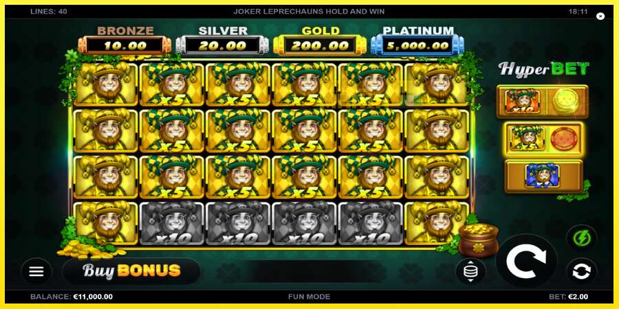 Riktiga pengar med en spelautomat Joker Leprechauns Hold and Win, bild 2