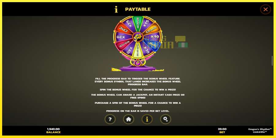 Riktiga pengar med en spelautomat Dragons Rhythm Link&Win, bild 5