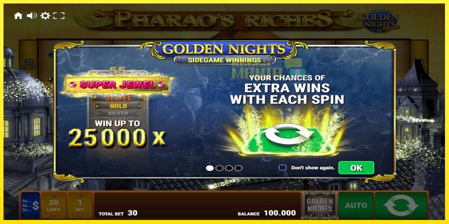 Riktiga pengar med en spelautomat Pharaos Riches Golden Nights, bild 1