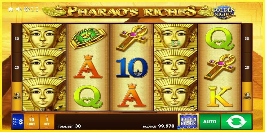 Riktiga pengar med en spelautomat Pharaos Riches Golden Nights, bild 2